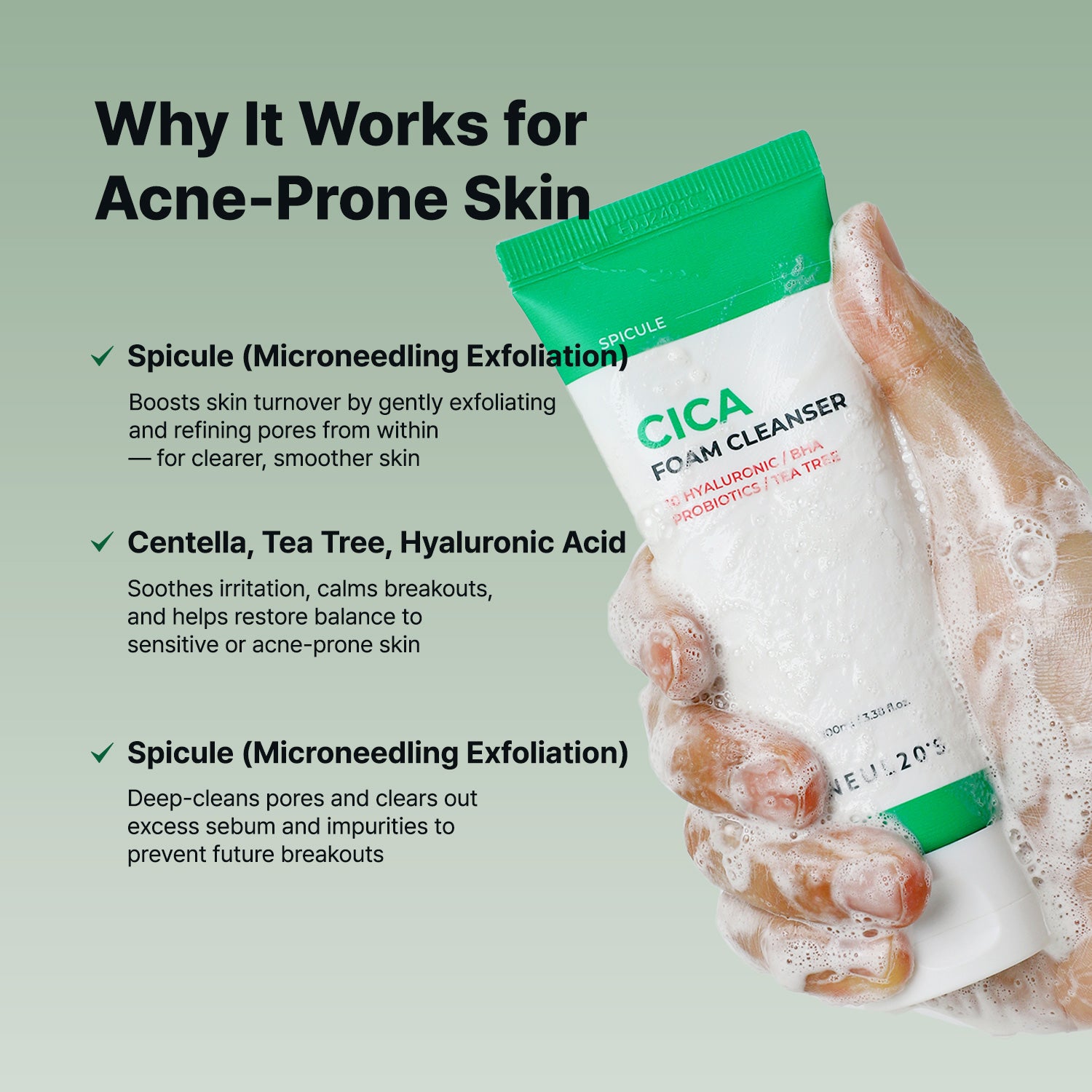 Spicule CICA Foam Cleanser 100ml